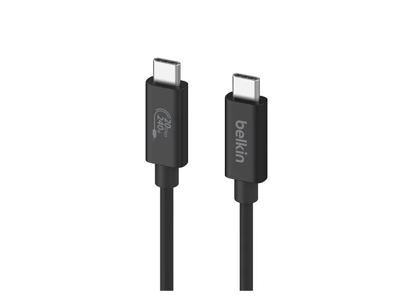 Belkin Connect USB4 Cable, 240W + 20Gbps, 6.6 ft - Black