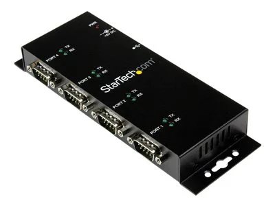 StarTech.com 4 Port USB to DB9 RS232 Serial Adapter Hub