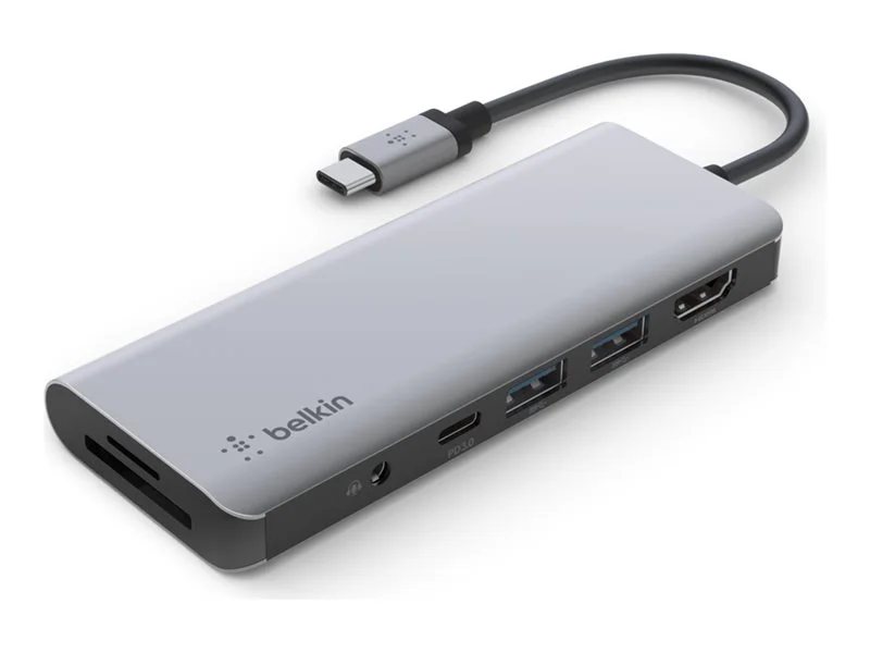 Belkin CONNECT 7-in-1 multiport hub adapter - USB-C - HDMI
