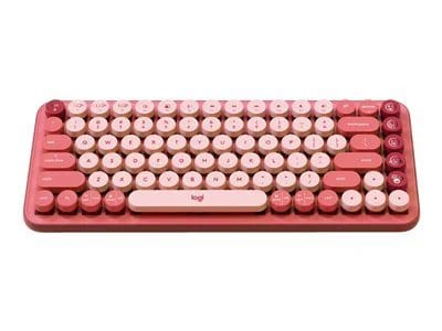 

Logitech POP Keys Wireless Mechanical Keyboard with Customizable Emoji Keys - Heartbreaker Rose
