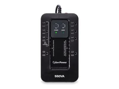 CyberPower EC550G Ecologic UPS Battery Backup and Surge Protector, 550VA/330W, 8 Outlets, ECO Mode, Compact, UL Certified - image 4