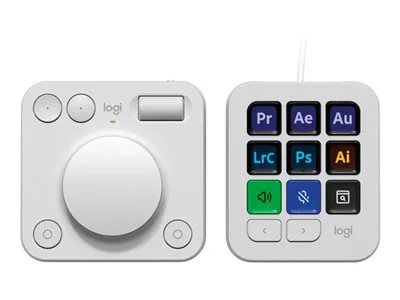 Logitech 920-012661 MX Creative Console Programmable Keypad with 9 Customizable LCD Keys & Control Dial