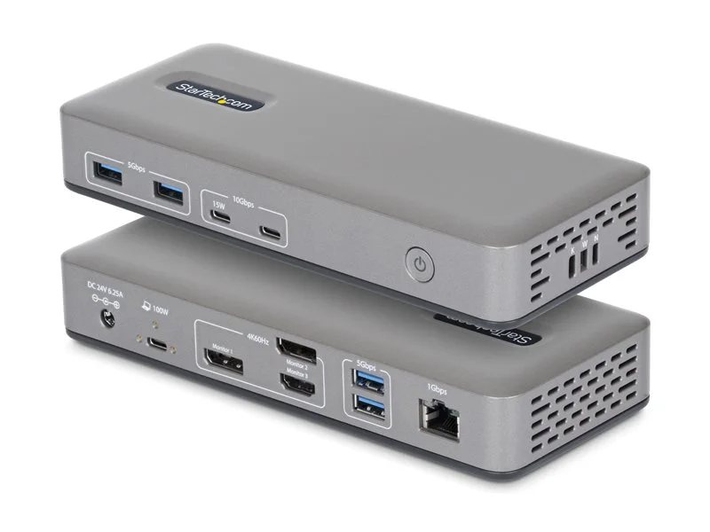 Docking Station USB-C Triplo Monitor 4K - HDMI E DP, 5x USB Hub, GbE, 100W PD, Compatibile Thunderbolt 3/4 - 3