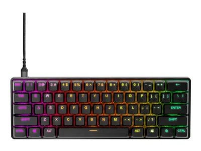 

SteelSeries Apex Pro Mini 60% Wired Mechanical OmniPoint Adjustable Actuation Switch Gaming Keyboard with RGB Backlighting - Black