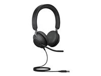 Jabra Evolve2 40 SE USB-A, MS Stereo Wired Headset - Black