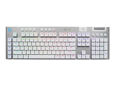 Logitech G G915 X LIGHTSPEED Full-Size Wireless Mechanical GL Gaming Keyboard with RGB Backlighting, Brown Tactile Switch - White