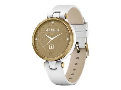 

Garmin Lily Classic Smartwatch for Women - Light Gold Bezel with White Case and Italian Leather Band