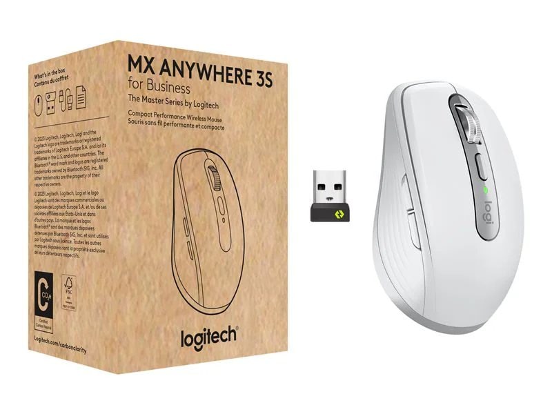 Logitech MX Anywhere 3S Compact Wireless Mouse 78percent Recycled Black 910  006928 - Office Depot