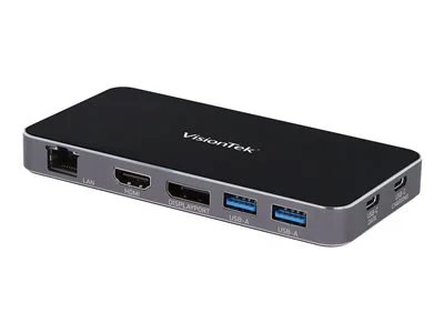VisionTek VT350 USB-C Portable Hub - Dual 4K, Ethernet 100W Power Passthrough 2x USB-A - image 3