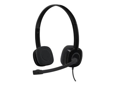 Logitech H151 Stereo Wired Headset with Noise Cancelling Microphone - Black