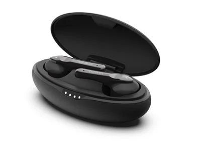 Image of Belkin SOUNDFORM Move Plus True Wireless Earbuds with Mic and Wireless Charging Case - Black