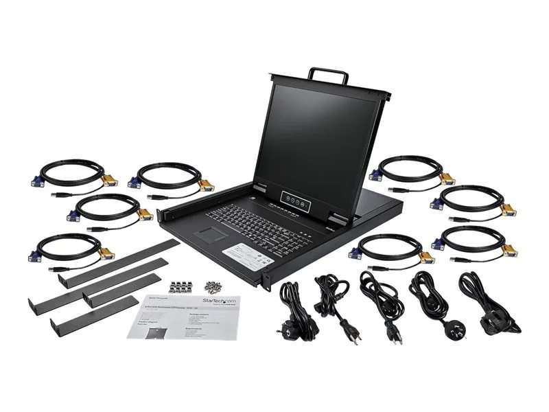 StarTech.com 8 Port Rackmount KVM Console with 6ft Cables