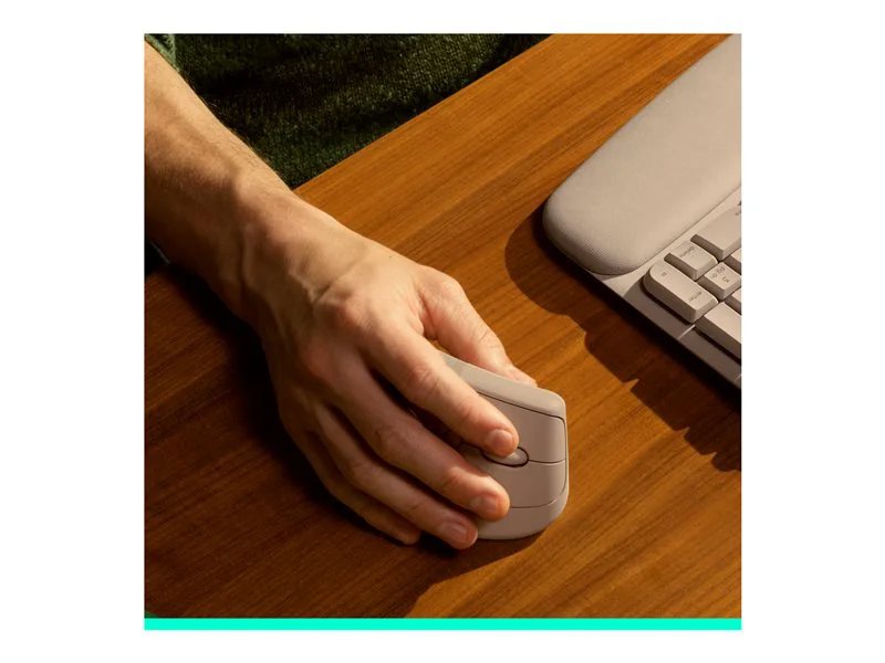 Logitech Lift Vertical Ergonomic Wireless Mouse - Sand | 78818423
