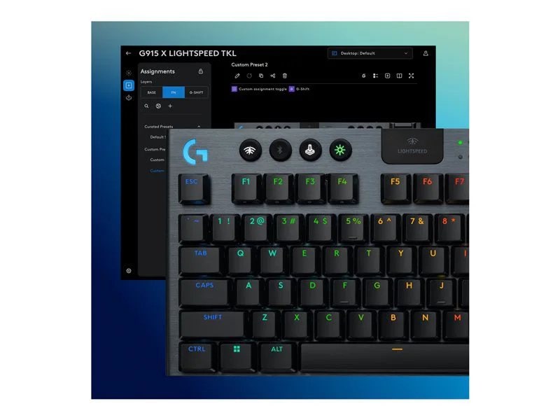 Logitech G G915 X LIGHTSPEED TKL Wireless Mechanical GL Logitech G G915 X LIGHTSPEED TKL Wireless Mechanical GL