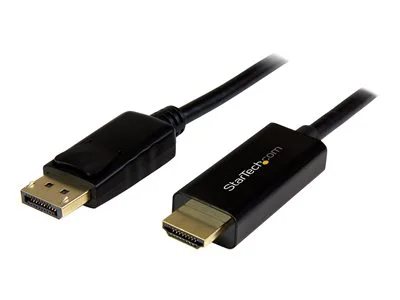 StarTech.com DisplayPort to HDMI Adapter Cable, 2m/6.6ft - Black