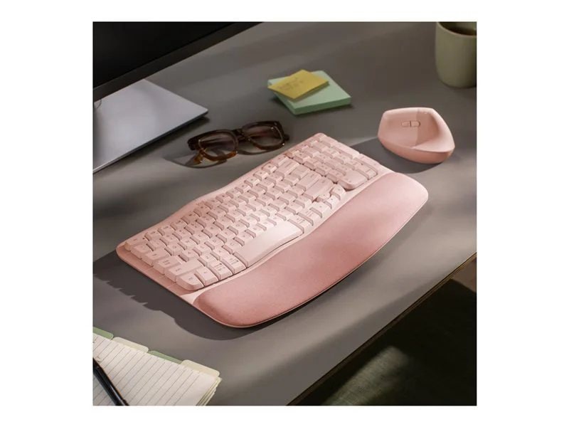 Logitech Wave Keys Wireless Ergonomic Keyboard - Rose | 78804948