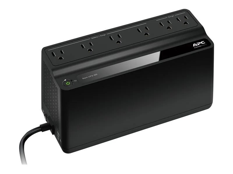 APC - Back-UPS 425VA, 120V, 6 NEMA outlets (2 surge) - Black - image 10