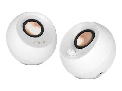 Creative Labs Pebble Pro 2.0 Portable Bluetooth Speaker - White