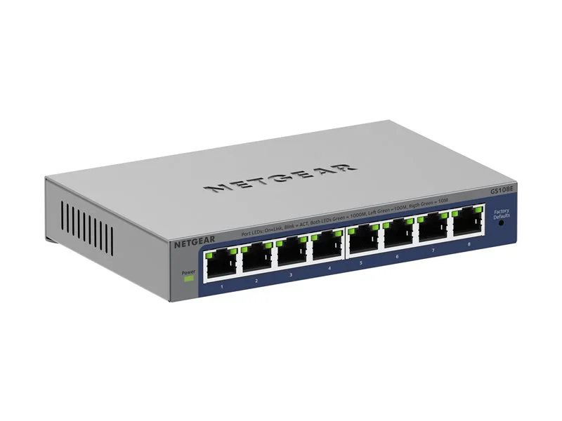 Netgear 8-Port Gigabit Ethernet Easy Smart Managed Switch