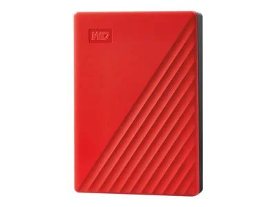 WD My Passport 4TB Portable External Hard Drive - Red