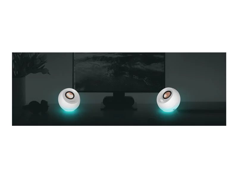 Creative Labs Pebble Pro 2.0 Bluetooth Desktop Speakers - White