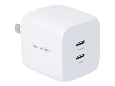 Photos - Other for Mobile VisionTek 35W GaN II Power Adapter with 2 Output Connectors - White 783340 