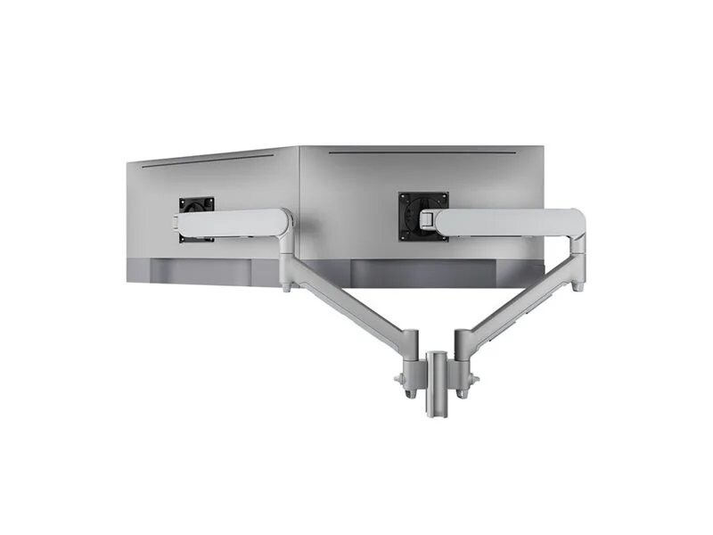 Atdec AWMS-2-D13-F-S Dual Dynamic Arm Monitor Mount with F-Clamp - Silver - image 4