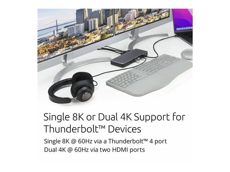 Kensington SD5768T EQ Thunderbolt 4 Dual 4K Docking Station with