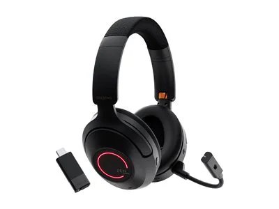 Creative Labs Zen Hybrid Pro Classic Wireless Over-ear Headphones with Bluetooth LE Audio, BT-L3 Bluetooth LE Audio Transmitter and Boom Mic