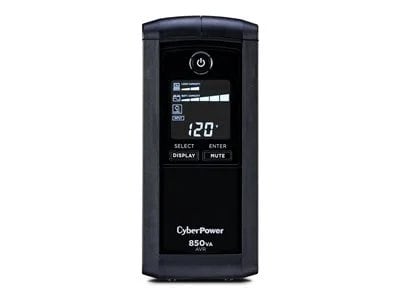 CyberPower CP850AVRLCD Intelligent LCD UPS Battery Backup and Surge Protector, 850VA/510W, 9 Outlets, AVR, Mini-Tower, UL Certified - image 6