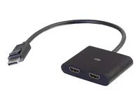 C2G 4K DisplayPort to Dual HDMI Monitor Splitter MST Hub - M/F - video/audio splitter - 2 ports