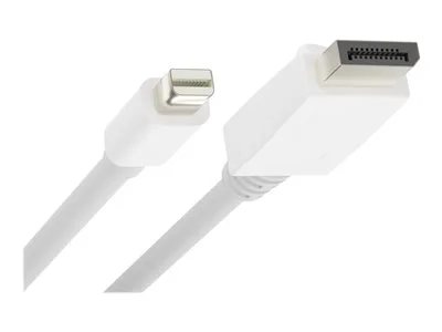 UNC Mini DisplayPort to DisplayPort Cable, 3ft - White
