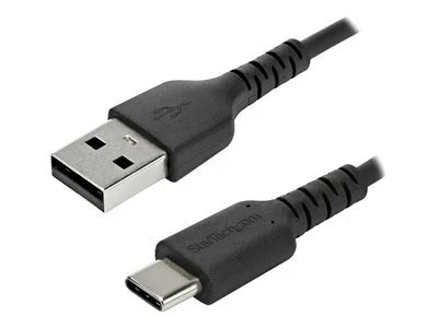StarTech.com Rugged USB-A 2.0 to USB-C Cable 2m/6.6 ft - Black