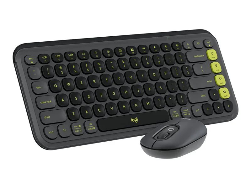 Logitech POP ICON Wireless Keyboard & Mouse Combo - Graphite