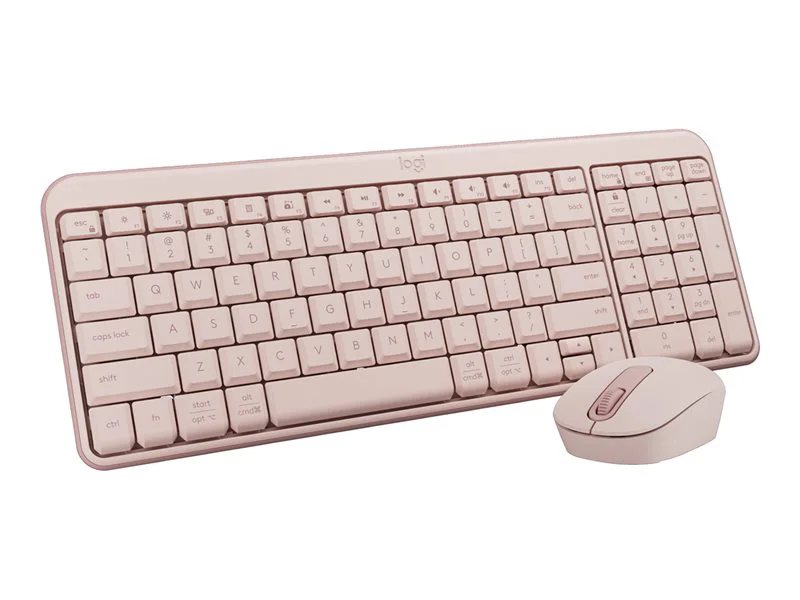 Logitech MK250 Compact Wireless Mouse and Keyboard - Rose