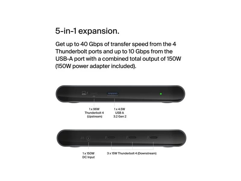 Belkin: Thunderbolt 4 5-in-1 Core Hub | 78804101 | Lenovo US