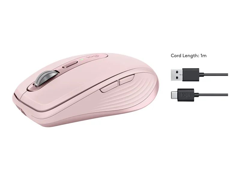 Logitech MX ANYWHERE 3 ワイヤレスマウス ピンク Discover the elegance and precision of the Logitech MX Anywhere 3S