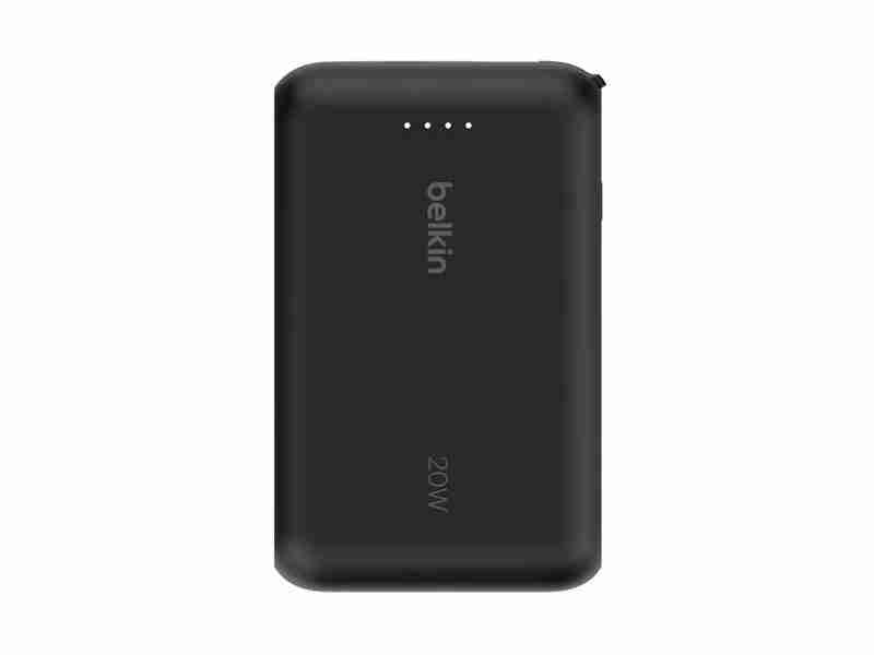 Belkin BoostCharge Power Bank 10K with Integrated Cable - Black