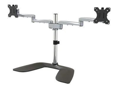 StarTech.com Dual Ergonomic Desktop Monitor Stand for up to 81.3cm/32in Monitors (17.6lb/8kg) - Silver