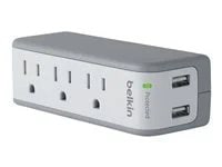 Belkin 3-Outlet Mini Surge Protector with USB Ports (2.1 AMP) - surge protector
