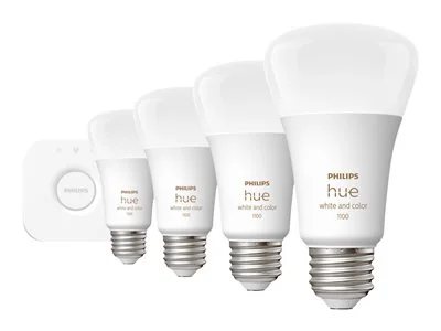 Photos - Light Bulb Philips Hue White and Color Ambiance A19 75W E26 4 set starter kit 7812240 