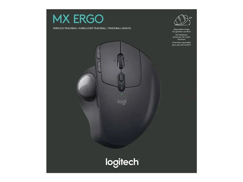 Logitech MX ERGO Plus Trackball Mouse - Black | Lenovo CA