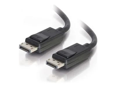 C2G DisplayPort Cable with Latches 4K 60Hz UHD M/M, 1.8m/6ft - Black