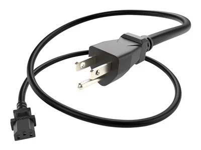 5 Foot NEMA 5-15P To C13 Power Cord - 18AWG, 10A/125V, Black - Universal AC Cable