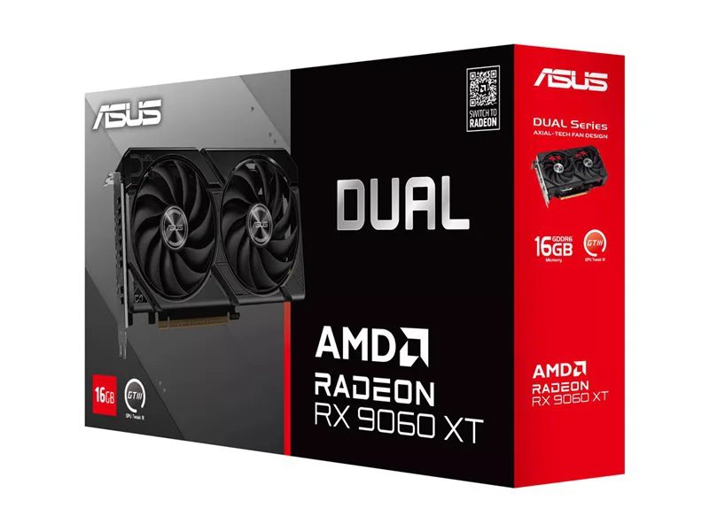 ASUS Dual RadeonTM RX 9060 XT 16GB GDDR6 Gaming Graphics Card