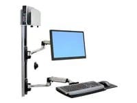 Ergotron LX Wall Mount System - mounting kit - for LCD display / keyboard / mouse / CPU