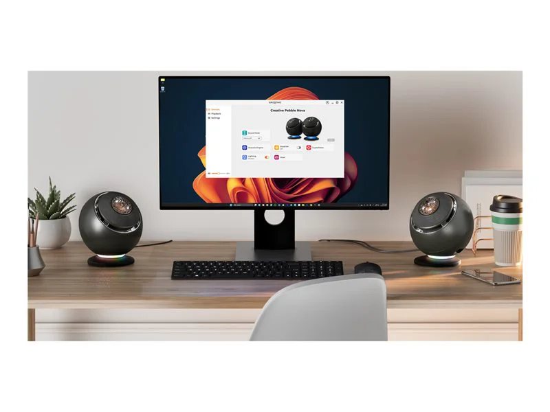 Creative Labs Pebble Nova 2.0 USB-C Desktop Speakers - Black