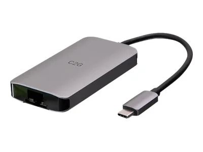 C2G Mini Dock Docking Station - for Notebook/Tablet PC - Charging Capability - USB Type C - 4K, Full HD - 3840 x 2160, 1920 x 1080 - 3 x USB Ports - 1