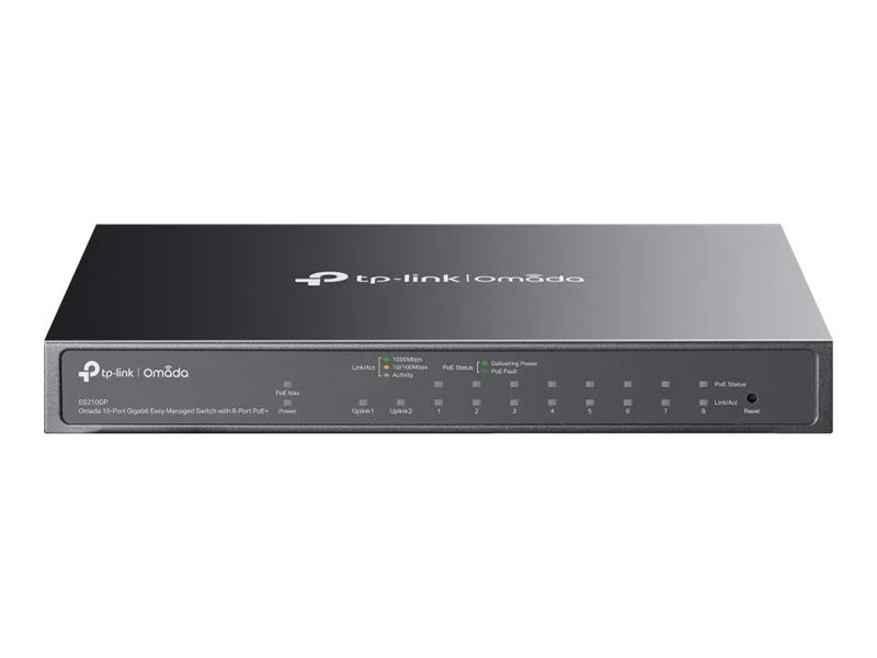 TP-Link Omada 10-Port Gigabit Easy Managed Switch with 8-Port PoE+