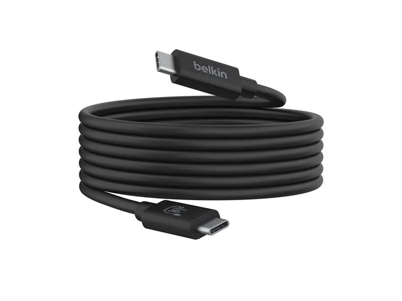 Belkin Connect USB4 Cable, 240W + 20Gbps, 6.6 ft - Black